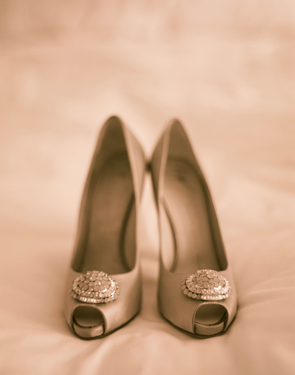 bridal wedding shoes wedding photo by Elizabeth Messina Photography